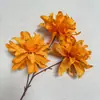 3 Orquídeas Moradas Flores de Boda Flores Artificiales Decoración de Arreglo Floral Guía de Camino de Boda Dalia Hogar Flores Falsas Boda