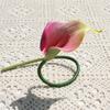 Lirio de cala mini pequeño de pegamento suave individual Flor artificial Flor falsa Decoración para el hogar Fotografía de boda Flor de decoración suave