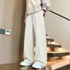 Calças Jogger de Perna Reta para Homens e Mulheres, Novo Estilo de Outono, Soltas, Roxas, Tricotadas, Casuais, Esportivas, Calças Compridas, Pretas, Cinza Mescla Escuro, Cinza Energético