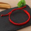 Sencilla nueva cuerda de mano tejida a mano para mujer nudo de diamante geométrico Festival del Bote Dragón cuerda roja pulsera de cuerda colorida al por mayor