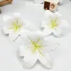 Cabezas de Flor de Lirio de Película Realistas Impresas en 3D para Arreglos Florales de Pared, Materiales DIY para Hacer Tocados, Coronas de Flores y Decoraciones para Sombreros
