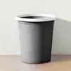 Lixeira de Grande Capacidade para Uso Doméstico na Sala de Estar, Banheiro, Cozinha e Quarto, com um Design Elegante na Cor Creme e Anel de Pressão