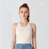 Ropa de Yoga Nueva de Primavera para Mujer, Top con Almohadilla en el Pecho Desmontable, Delgado, para Usar por Dentro o por Fuera, Ropa Interior Deportiva para Correr