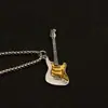 Nueva Moda Tendencia Collar de Guitarra Bicolor Joyería