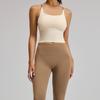 Ropa de Yoga y Running Fitness de Mismo Estilo Europeo y Americano Transfronteriza Nude Cepillada Sexy Espalda Bonita Cintura Alta Conjunto de Ropa de Yoga