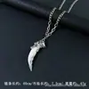 Estilo Étnico Retro Diente de Lobo Simulado Acero Inoxidable Collar Hombres Tendencia Genial Dominante Elegante Cabeza de Lobo Cabeza de Tigre Accesorios Largos