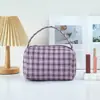 Bolsa de Almacenamiento Portátil de Moda Transfronteriza para Cosméticos, Gran Capacidad, Neceser de Lujo Estilo Chanel a Cuadros