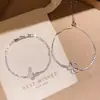 Pulseira com Fecho Borboleta em Zircônia Banhada a Ouro Real 18K, Pulseira de Luxo Leve de Alta Qualidade, Acessório de Mão Exquisito, Moderno e Versátil