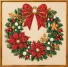Kit DIY de Pintura de Diamante 5D de Natal da Amazon com Pérolas Papai Noel com Borda Impressa Decoração Feita à Mão