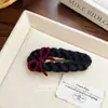 Pinza para el pelo de felpa con lazo y purpurina fina para otoño e invierno coreano, Pasador de hilo estilo Chanel, Accesorio para el pelo de pinza de tiburón para la parte trasera de la cabeza