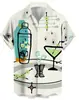 2024 Transfronterizo Hombre Caliente Nuevo Camisa de Manga Corta Serie Vacaciones Hawái Estampado 3D Casual Top para Hombre