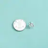 Botón Gardenia Plata de Ley S925 Separador Pequeño de Flor Botón Cuerda DIY Hecho a Mano Accesorios Pulsera de Cristal Cuentas