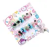 Bolsa de 12 Pegatinas para Uñas Postizas Infantiles, Piezas de Uñas Removibles, Diseño Lindo de Dibujos Animados para Niñas Pequeñas, Uñas Portátiles Divertidas y Juguetonas