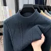 Suéter Grueso de Punto para Hombre [Estilo Old Money] Talla 6, Suéter con Cuello, Abrigo Grueso y Cálido para Papá