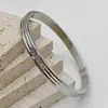 Pulseira de Aço Titânio Banhada a Ouro de Alta Qualidade Transfronteiriça para Meninas Nicho Diamante Gipsofila Não Desbota Estilo Ins Pulseira Atacado