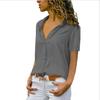 2021 AliExpress Amazon ebay Transfronteiriça Cor Clara Blusa Manga Curta Branco Vermelho Preto Amarelo Cinza