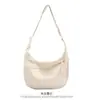 Bolsa de Lona Estilo Coreano Estilo Preguiçoso Casual Simples Nicho Versátil Grande Capacidade Bolsa Transversal Relaxada Plissada Bolsa Bolinho