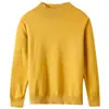 Camiseta básica de punto de algodón de cuello medio transfronteriza para mujer, nuevo suéter de algodón de manga larga talla grande de otoño e invierno para mujer