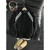 Moletom Cardigan Patchwork com Fita Retrô Street 2026 para Homens e Mulheres, Jaqueta Esportiva Casual Tendência de Caimento Solto para Casais