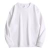 Moletom Gola Redonda Personalizado Masculino, Blusa Lisa de Caimento Solto, Camiseta Base Masculina com Estampa de Logo, Camiseta de Manga Longa Atacado