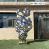 Escultura de Pedra Taihu em Aço Inoxidável, Rochedo de Metal, Pedra Fatiada, Pedras Pequenas, Superfície Espelhada, Ornamento Abstrato para Jardim Aquático Externo
