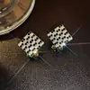 Novos Brincos de Pérola em Formato de Diamante Estilosos para Mulheres 2026, Brincos Versáteis de Nicho de Alto Padrão com Temperamento Único, Atacado