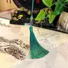 Direto da fábrica marcadores de página de borla de flor de ameixa, tiara com pingente de espigueta, pingente de leque, pingente de sachê para atacado, pingente de sachê