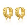 Aretes de joyería dorados redondos y puntiagudos para mujer, estilo ins de nicho creativo, material de acero inoxidable, se pueden pedir DIY