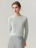 Suéter Nuevo de Cachemira Otoño e Invierno para Mujer Cuello Redondo Holgado Suave Pegajoso Jersey Versátil Trenzado Grueso Suéter Capa Base