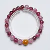 [Fei Xin Qi Yuan] Pulseira de Flor de Cola Amarela de Cristal Natural Feminina Mais Fácil de Combinar Cristal Cristal Branco Presente Atacado de Cristal