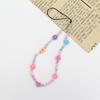 Cadena para teléfono móvil, cadena portátil para niñas, cordón de flores de colores, colgante de funda para teléfono con cadena corta japonesa y coreana de celebridades de Internet