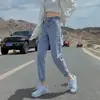 Calça Harlan Feminina Tamanho Pequeno Outono e Inverno Salgada Solta Tamanho Grande Reta Comprimento no Tornozelo Cintura Alta Calça Rabanete
