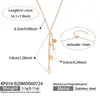 Collar de Clavícula Apilable Multicapa con Colgante Cuadrado de Curva Ondulada Acero Inoxidable 316L Chapado en Oro de 18k Atractivo y Delicado para Mujeres