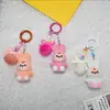 Lindo Llavero de Conejo Sentado Colgante Pequeño Encanto para Mochila Accesorio Pequeño Llavero Gancho para Accesorio DIY