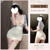 Lencería sexy, camisón de chica gato sexy, vestido de una pieza con hombros descubiertos de encaje, perspectiva seductora, uniforme de sirvienta, traje de generación de cabello