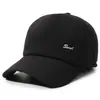 Novo Chapéu de Algodão Masculino para Exterior de Inverno para Homens de Meia-Idade e Idosos Vovô com Pelúcia Quente Boné de Baseball Proteção para Orelhas de Velho Proteção Contra Frio Chapéu Bico de Pato