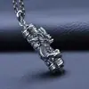 Colgante de dragón de plata de ley S925 para hombre y mujer, patrón de dragón vintage, caja gawu dominante, caja moderna, colgante, venta al por mayor