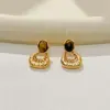Tendência da Moda Retro Francesa Brincos de Argola Simples para o Dia a Dia Versáteis Brincos de Pino Elegantes Brincos de Nicho Leve Luxo Brincos de Pino