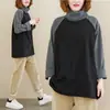 Foto Real de Camiseta Básica de Cuello Alto de Manga Larga 2025 para Mujer en Otoño e Invierno, Nueva Prenda Casual Interna con Efecto Adelgazante para Mujer