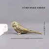 Loro Pájaro Gorrión de Latón Puro Vintage Artículo Sólido Antiguo Decoración del Hogar Escritorio Mascota de Té Artesanías Adorno de Cobre