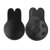 Cobre-mamilo Adesivo Silicone Orelha de Coelho Levanta-se Sutiã Sem Costas Autoadesivo Invisível Peça Única Push-Up Cobre-mamilo Coelho