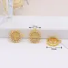Oro Verdadero 18k Col de Forma Pentagonal Microincrustaciones de Circonita Accesorios Pulsera de Mariposa Colgante DIY Collar Pendientes Colgante D103