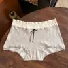 Calcinhas de Algodão Puro Femininas com Entrepernas Estendida, Shorts Boxer Dupla Função Anti-Exposição Sem Costura de Cintura Média para Meninas