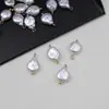 Pingente de Pérola Gota d'Água em Forma de Botão DIY 10-11mm Pérola Natural de Água Doce Barroca Materiais para Acessórios de Roupa DIY