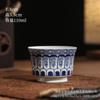 Cuenco con tapa azul y blanca, estilo chino, retro, de cerámica, para el hogar, grande, con forma de herradura, para regalo de mano