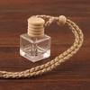 Pingente de garrafa quadrada transparente de 8ML, pingente de garrafa de vidro, frasco de perfume, sub-garrafa, garrafa desodorante, pendurado no carro 412