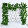 Imitação Rattan Trepadeira Videira Planta Decoração de Teto Uva Begônia Verde Rosa Folhas Artificial Plástico Verde Planta