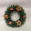 Corona de Navidad decoración de hotel anillo de ratán navideño corona de frutas rojas simuladas colgante de puerta corona de diseño de escena