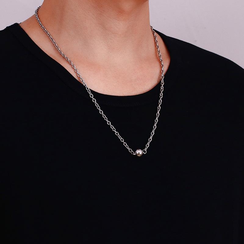 修5圆珠不锈钢项链