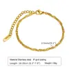 Pulsera Delgado Apilada de Cadena Cruzada Europea y Americana de Acero Inoxidable Pulsera Ojo de Diablo Oro de 18K Personalizada Accesorios Simples 0